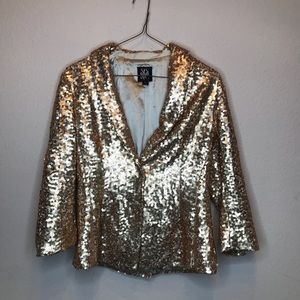 Gold Sequin Blazer